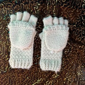 White Convertible Mittens